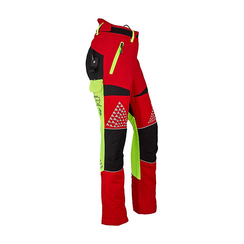 Timbermen Schnittschutz-Bundhose Light Lady, rot-gelb, Größe M