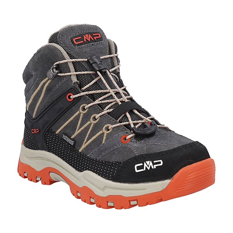CMP Kinder-Wanderschuhe Kids Rigel Mid WP, grau-orange, Größe 39