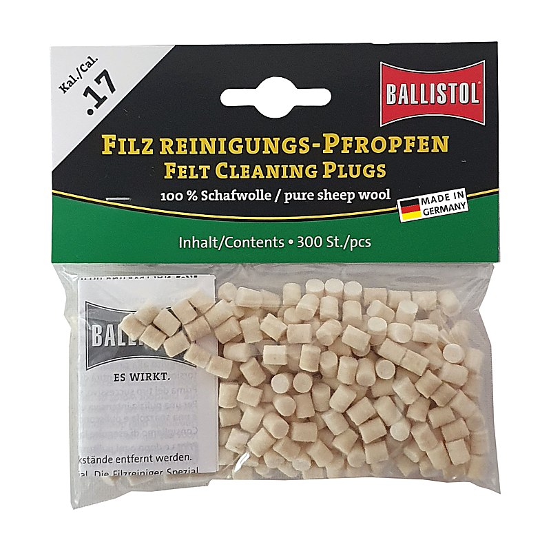 Ballistol Filz-Reinigungs-Pfropfen Klassik, Beutel à 300 Stück