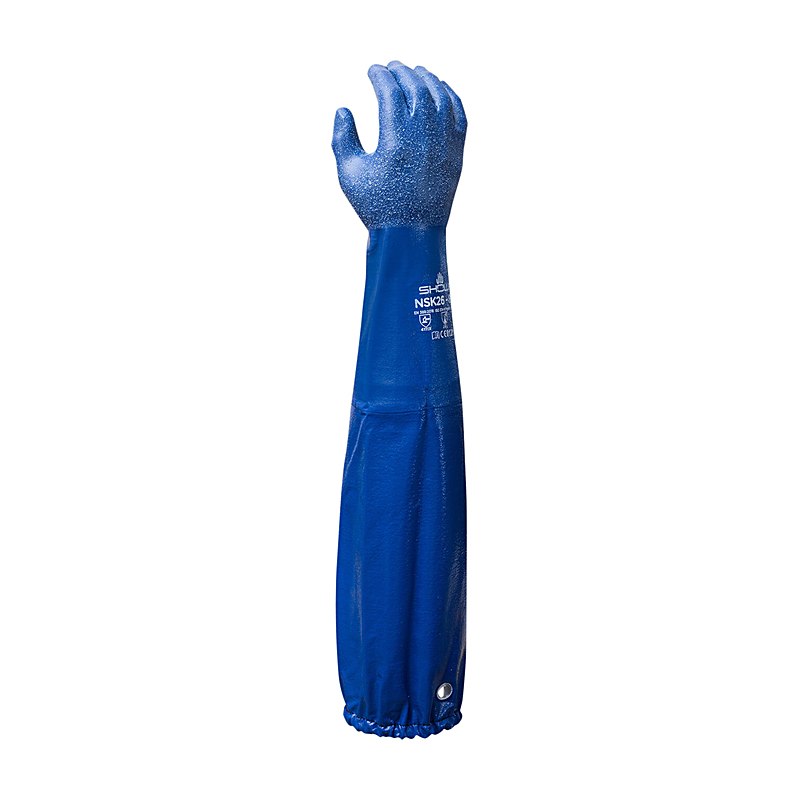 Showa Chemikalienschutzhandschuhe NSK26, blau, Größe L