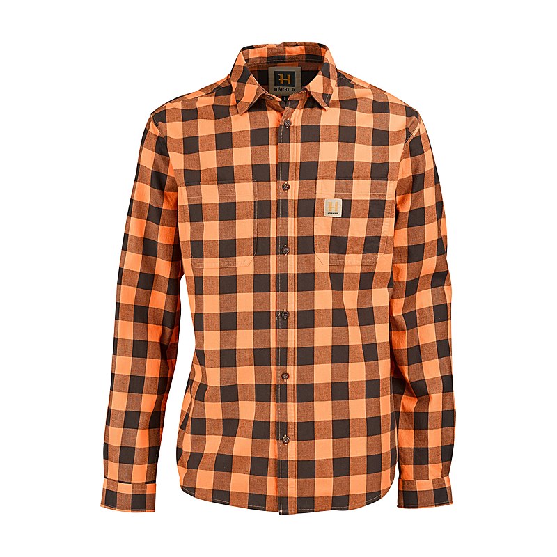 Härkila Langarmhemd Scandinavian, mandarin check, Größe 3XL