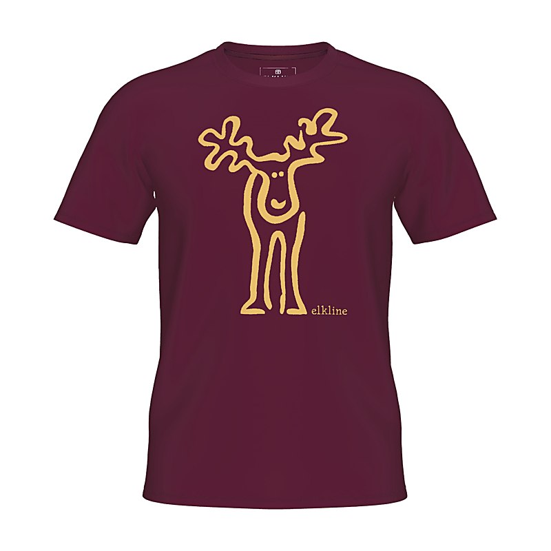 Elkline Kinder-T-Shirt Rudölfchen, darkred-oldgold, Größe 152/158