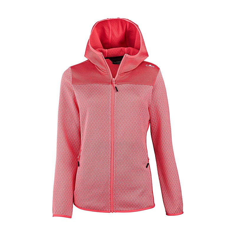 CMP Strickfleecejacke, coral-bianco, Größe 46