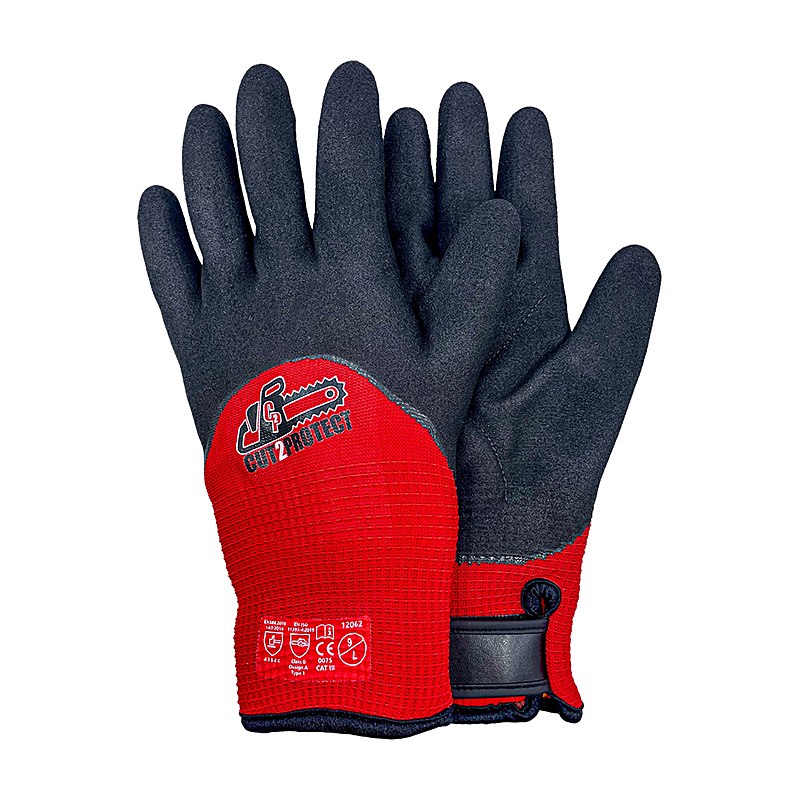Cut2Protect Schnittschutzhandschuhe, schwarz-rot, Größe 11
