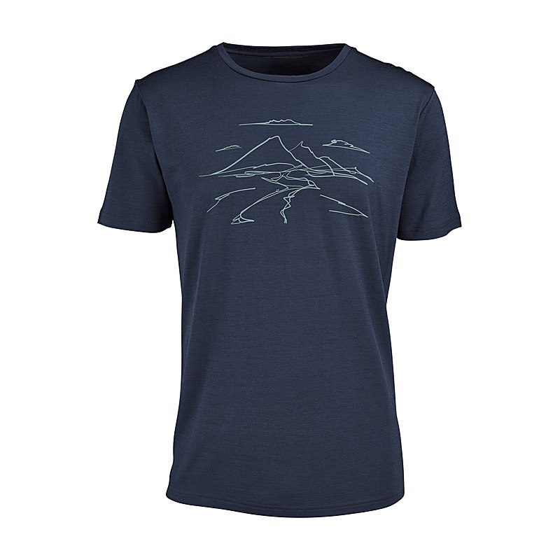 Ivanhoe T-Shirt Underwool Ceasar Mountain, steel blue, Größe 3XL