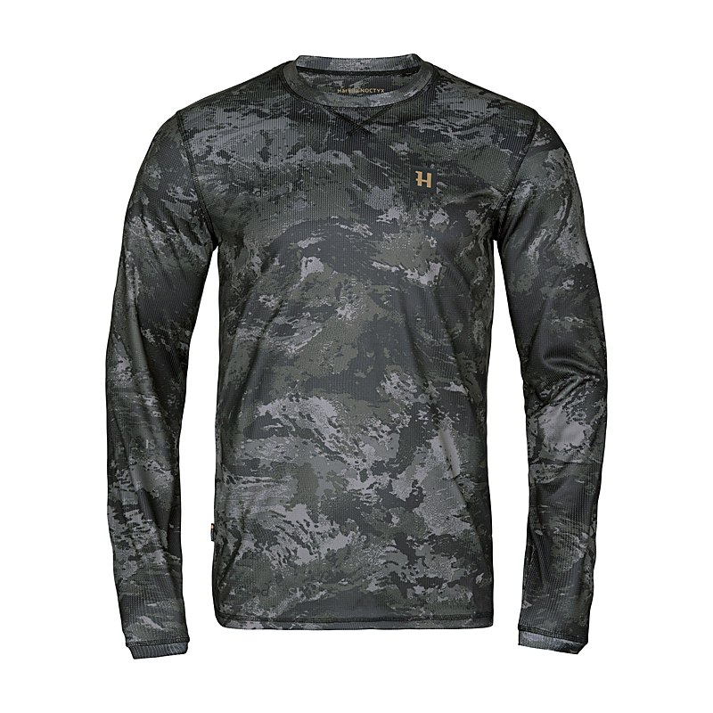 Härkila Langarmshirt Noctyx Camo, axis msp black, Größe M