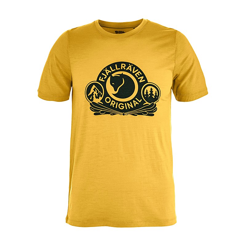 Fjällräven Herren-T-Shirt Abisko Wool Classic, ochre, Größe S