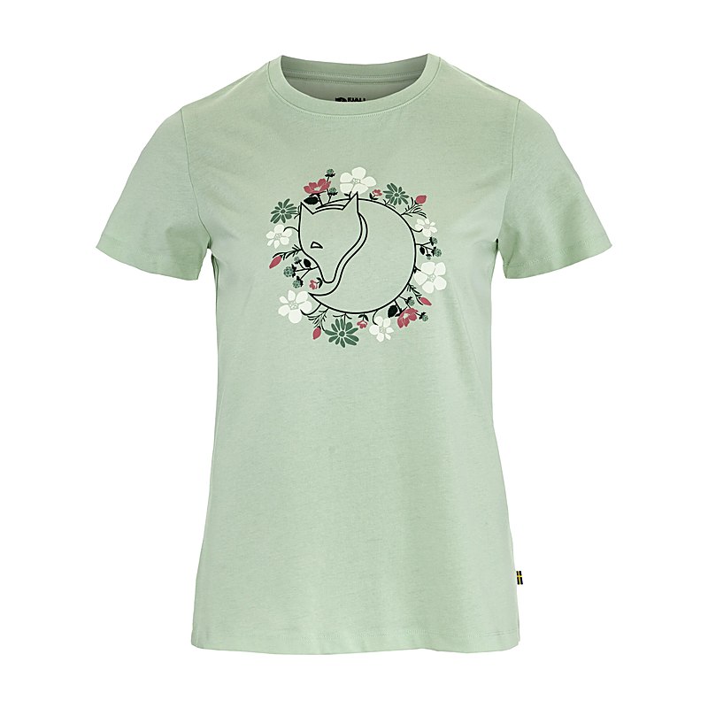 Fjällräven T-Shirt Fjällblomster Fox, soft jade, Größe M