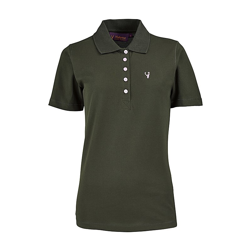 Hubertus Poloshirt Pique, dunkel oliv, Größe L