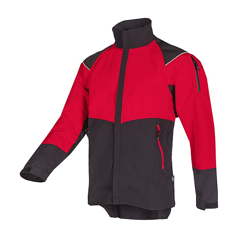SIP Protection Arbeitsjacke Innovation, grau-rot, Größe L