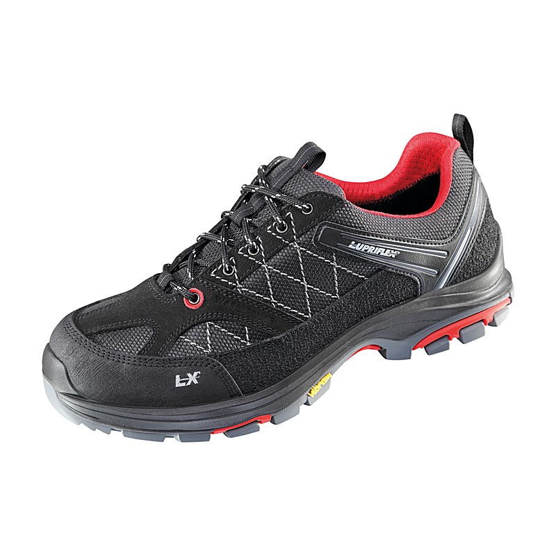 Lupriflex Sicherheitsschuhe Allround Aqua Low, schwarz-rot, Größe 45