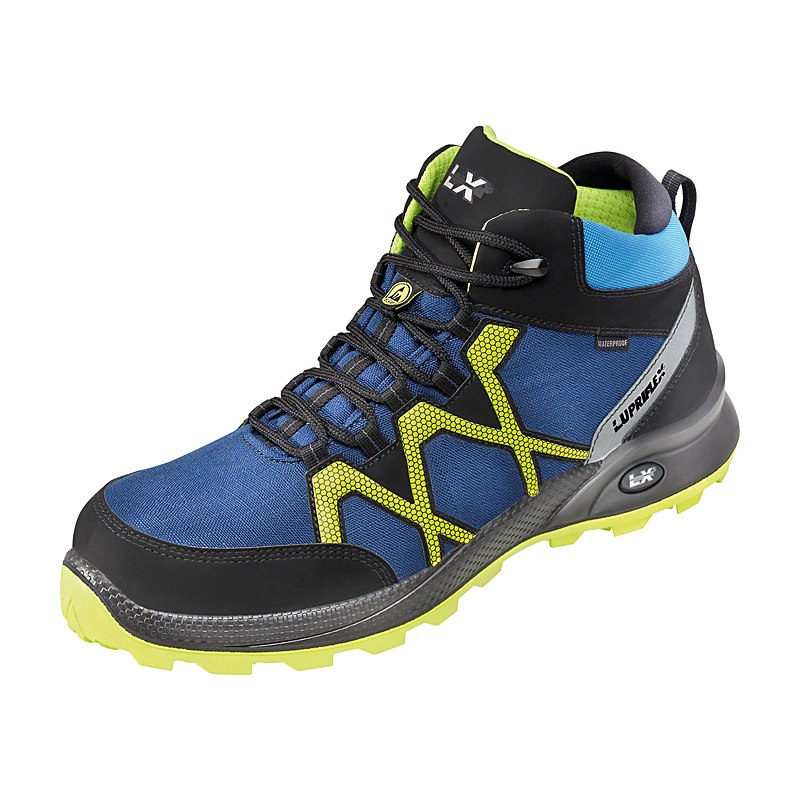 Lupriflex Sicherheitsschuhe Rapid Mid, blau-gelb, Größe 41