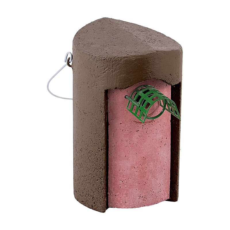 Schwegler Holzbeton Nisthöhle 1B mit Marderschutz, Flugloch 26 mm, braun