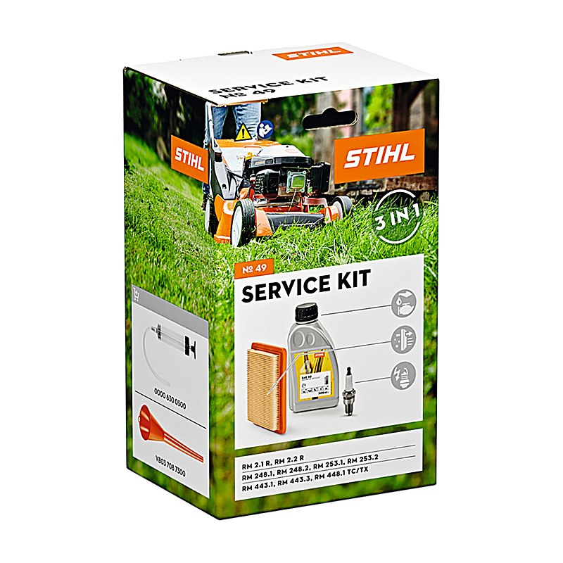 Stihl Service-Kit für Rasenmäher, 49 für RM 248.1, RM 248.2, RM 253.1, RM 253.2, RM 443.1, RM 443.3, RM 448.1 TC/TX, RM 2.1 R, RM 2.2 R, MH 445.1