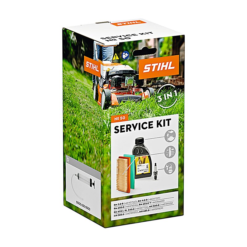 Stihl Service-Kit für Rasenmäher, 50 für RM 650.0 V/T/VS, RM 655.0 V, RM 655.1, RM 2.0 RT/RC, RM 4.0 R/RT/RV/RTP, RL 540.0, MH 560.0, MH 585.0