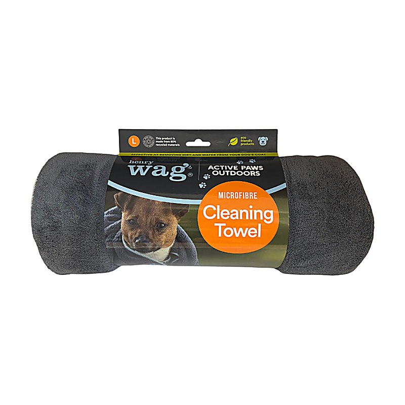 Henry Wag Mikrofaser-Hundehandtuch, anthrazit-grau, Größe L, Gr. L