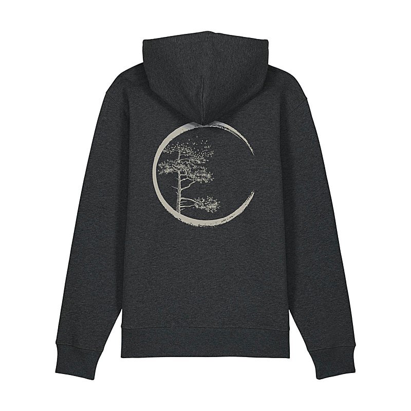 Life-Tree Hoodie Circle, heather grey, Größe XS