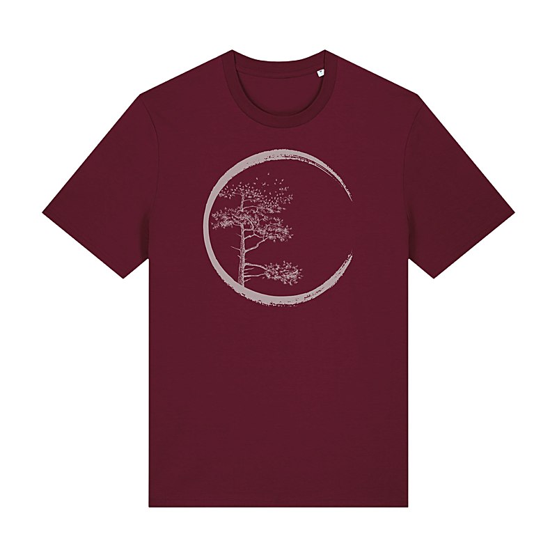 Life-Tree T-Shirt Circle, burgundy, Größe XXL