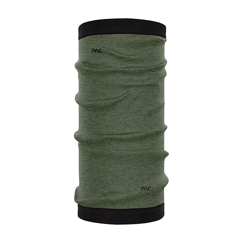 P.A.C. Multifunktionstuch Twisted Fleece, olive melange, Größe one size