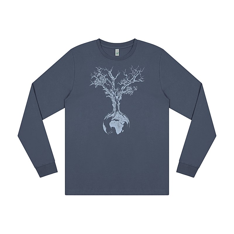 Life-Tree Longsleeve Weltenbaum, navy blue, Größe M