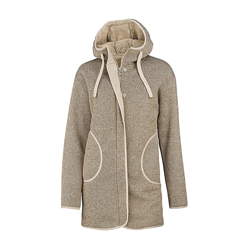 CMP Strickfleeceparka, kaki mel, Größe 40