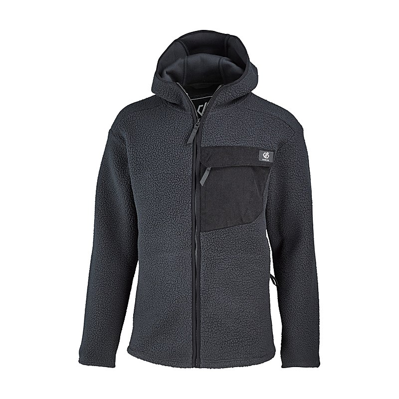 Dare2B Fleecejacke Firn Hooded Borg, black, Größe S