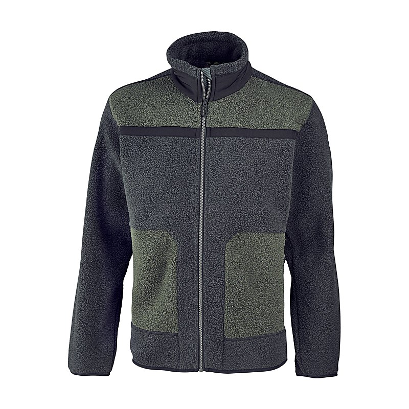 CMP Fleecejacke Teddy Fur, carbone mel-olive mel, Größe 48