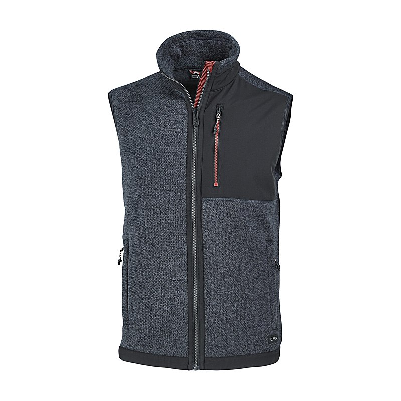 CMP Strickfleeceweste, carbone mel, Größe 48