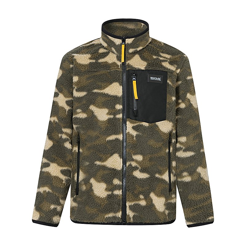 Regatta Fleecejacke Junior Frankie Warm, bark green-camo, Größe 152