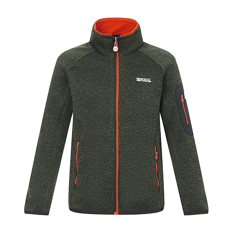 Regatta Fleecejacke Junior Newhill, dark khaki-rooibos tea, Größe 128