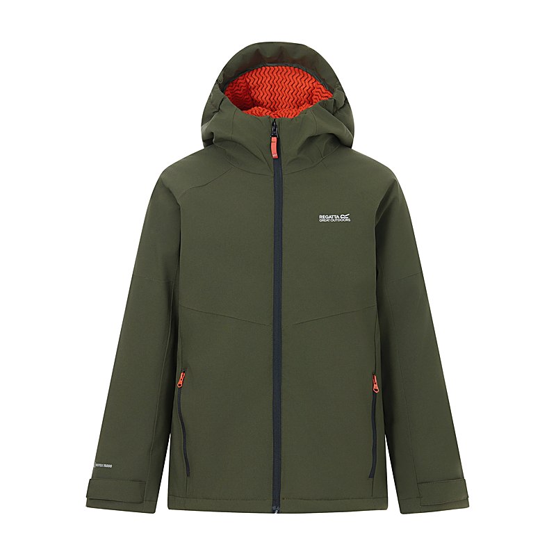 Regatta Funktionsjacke Hillain Warm Lined, dark khaki-rooibos tea, Größe 140