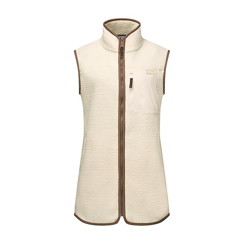 Regatta Fleeceweste Frankie Borg Longline, light vanilla-mocha, Größe 40