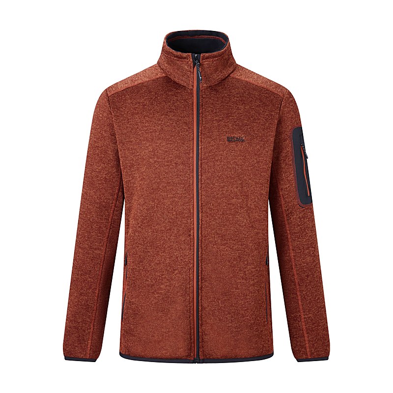 Regatta Strickfleecejacke Newhill, burnt henna, Größe 3XL