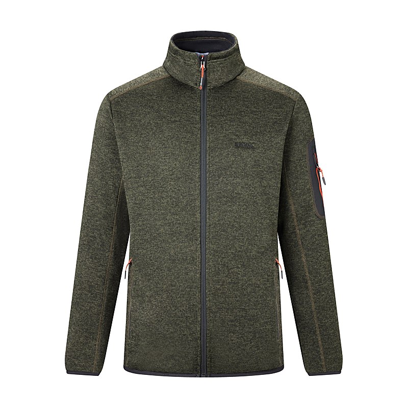 Regatta Strickfleecejacke Newhill, dark khaki-rooibos tea, Größe 3XL