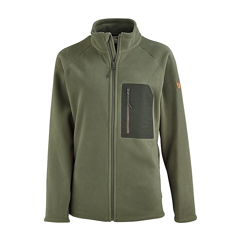 Fjällräven Fleecejacke Kaipak, laurel green-deep forest, Größe L