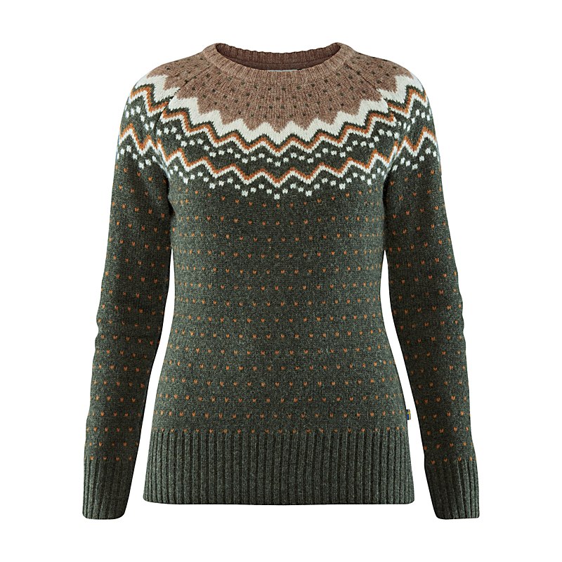 Fjällräven Damen-Sweater Övik Knit, deep forest, Größe XL