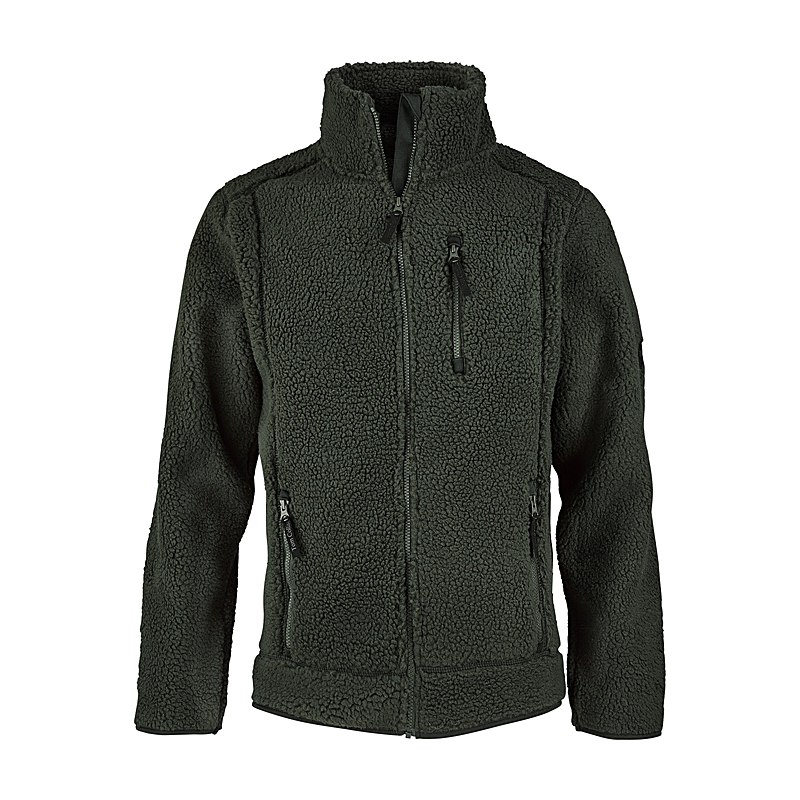 Tom Collins Fleecejacke Teddyfleece, oliv, Größe 3XL