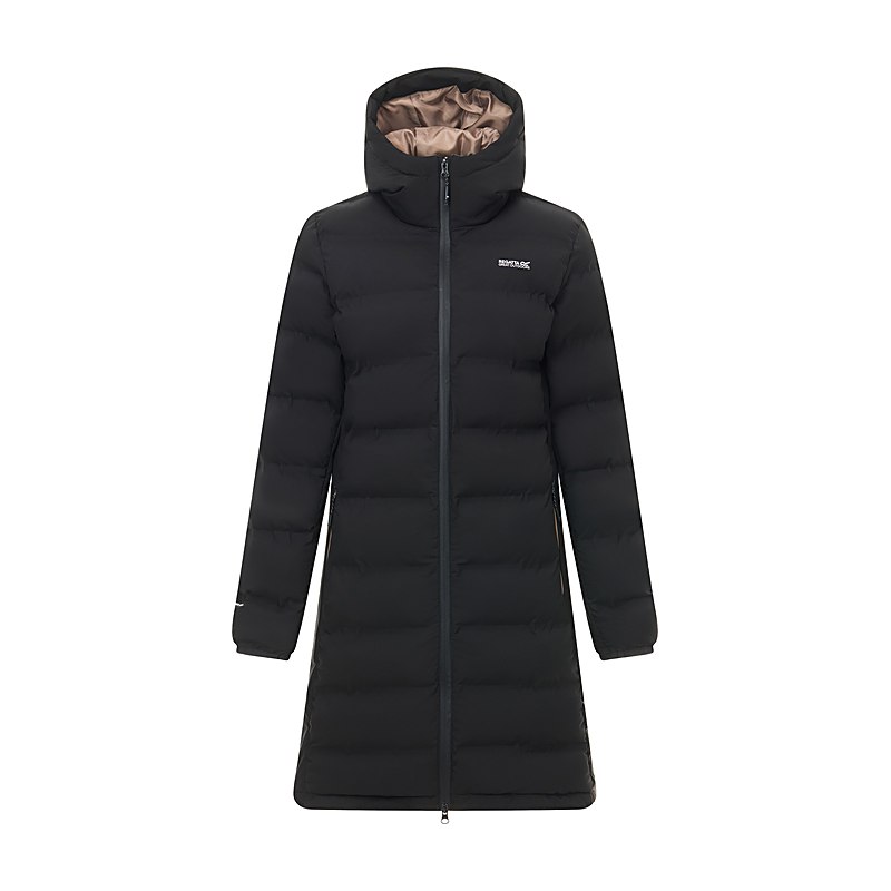 Regatta Steppmantel Altoro Thermal Long Length, black-mocha, Größe 40