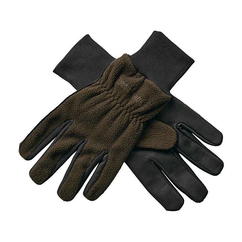 Deerhunter Handschuhe Fleece mit Leder, art green, Größe M