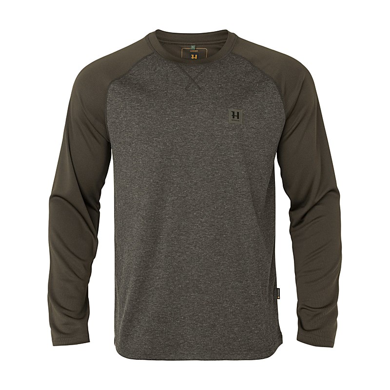 Härkila Langarmshirt Kodiak CleverWool, dark hunting green, Größe 3XL