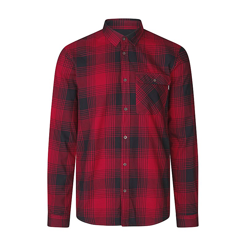 Seeland Langarmhemd Glen Flannel, red check, Größe XXL