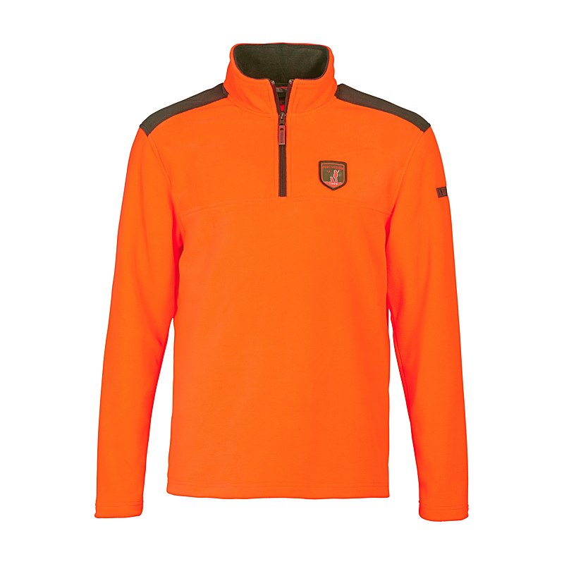 Percussion Fleecepullover Husky, orange, Größe L