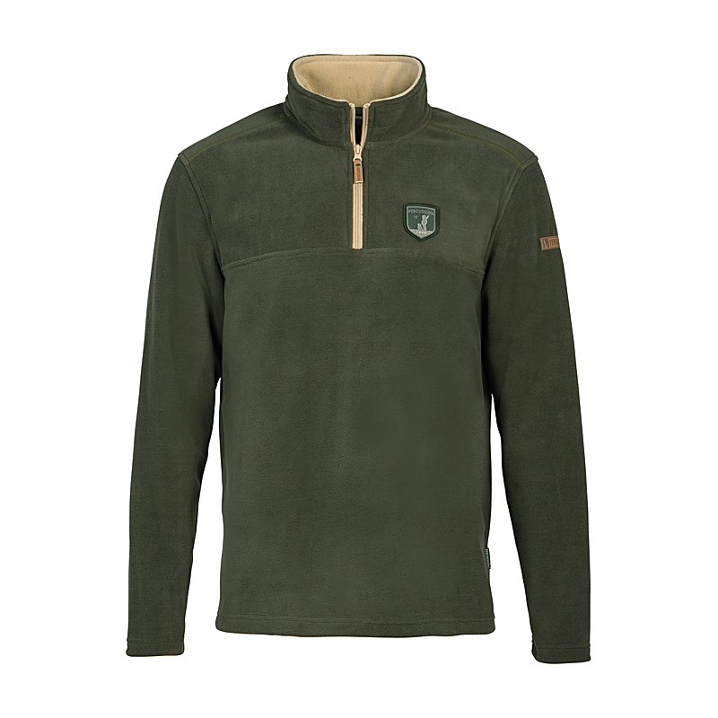 Percussion Fleecepullover Husky, khaki, Größe XL