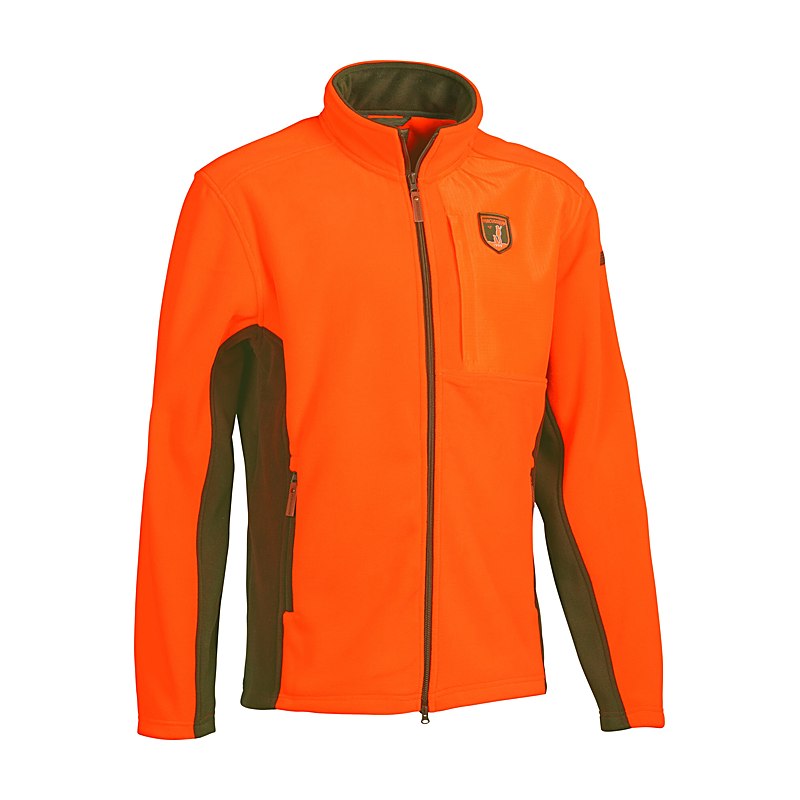 Percussion Fleecejacke Norway, khaki-orange-percussion, Größe 5XL