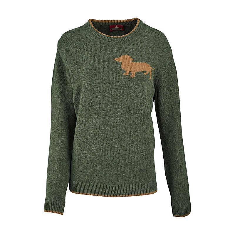 Foresta Pullover Rosi, grün-braun, Größe 36