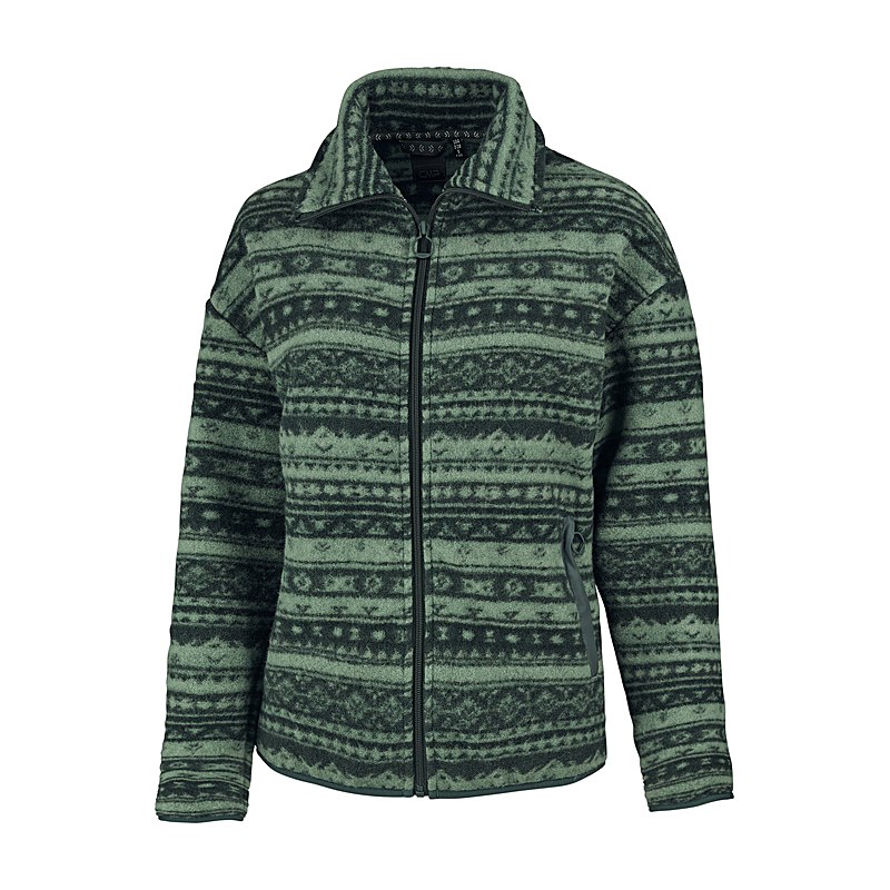 CMP Jacke Jacquard Wool Effect, jungle-green tea, Größe 38