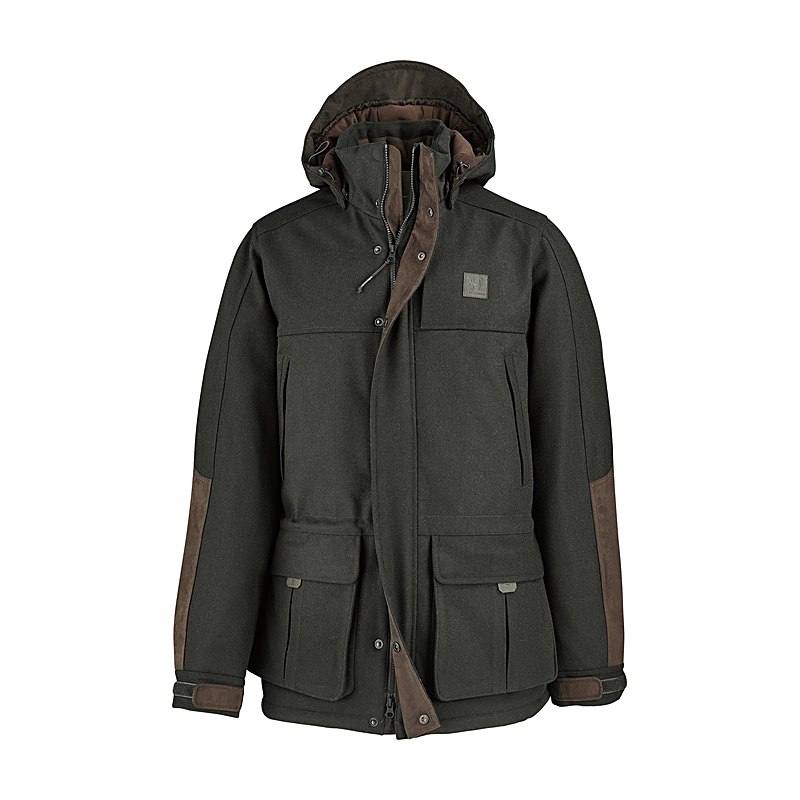 Härkila Jacke Kodiak CleverWool HSP Insulated, dark hunting green-shadow brown, Größe 58