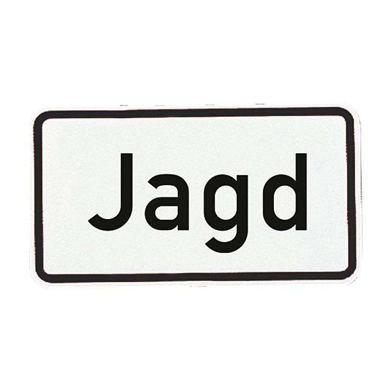 Zusatzschild Jagd
