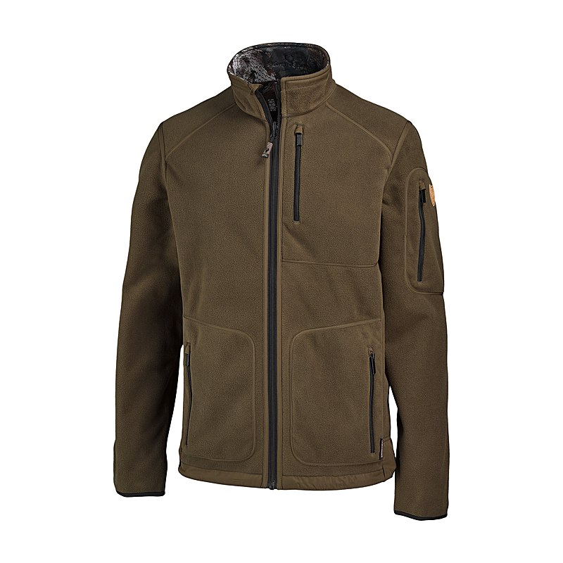 Hubertus Wende-Fleecejacke Pirsch 2, oliv/braun tarn, Größe M