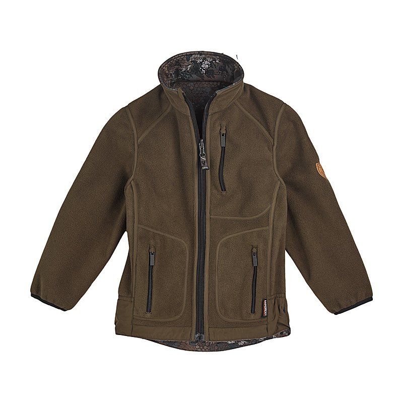 Hubertus Wende-Fleecejacke Pirsch 2, oliv/braun tarn, Größe 176